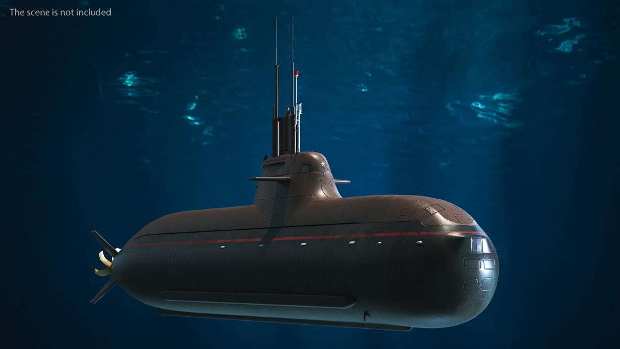 Submarine HDW Class 212A Dry Rigged for Cinema 4D 3D model