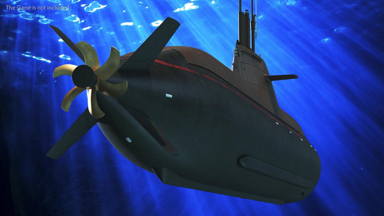 Submarine HDW Class 212A Dry Rigged for Cinema 4D 3D model