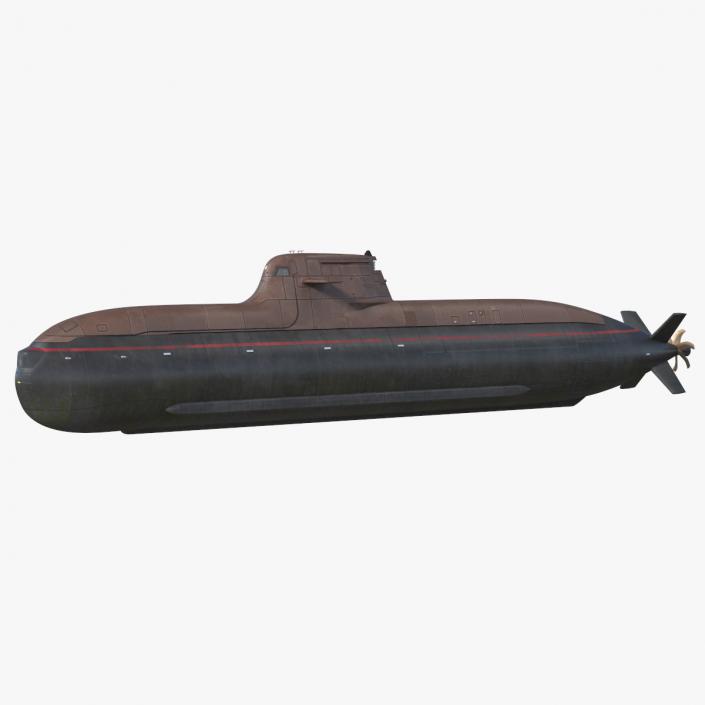 Submarine HDW Class 212A Dry Rigged for Cinema 4D 3D model