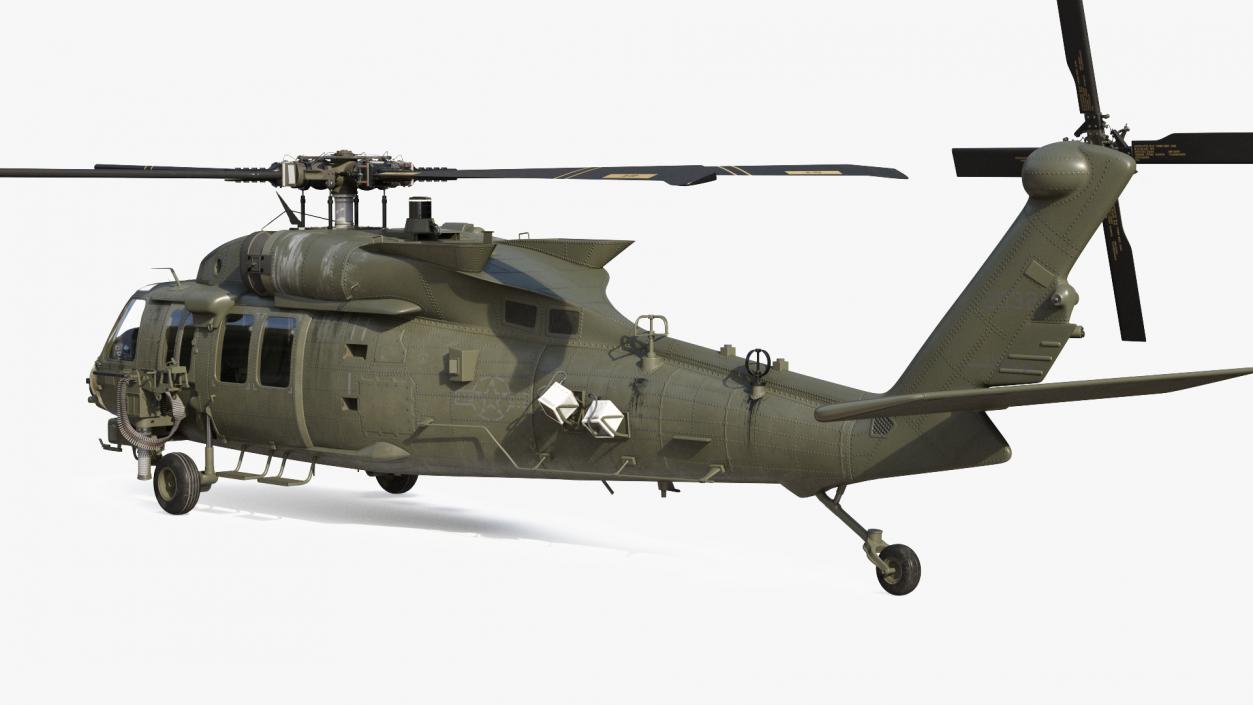 3D model Combat Rescue Helicopter Sikorsky HH60 Rigged