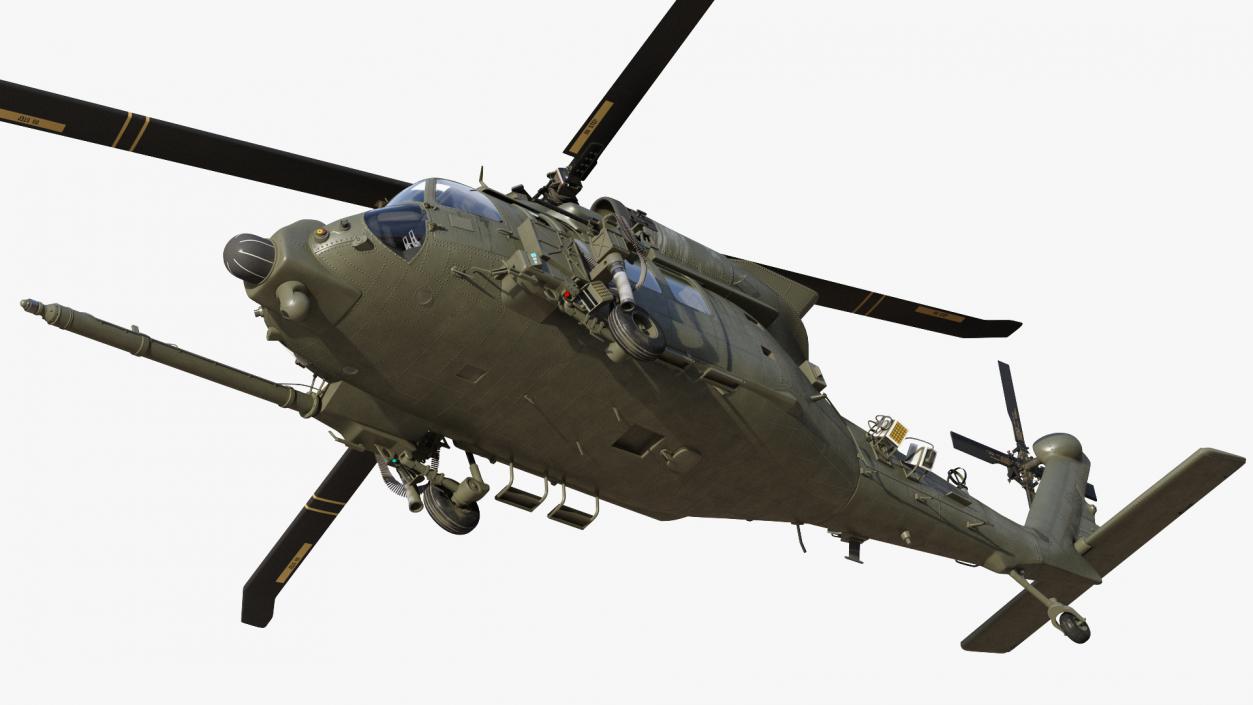 3D model Combat Rescue Helicopter Sikorsky HH60 Rigged