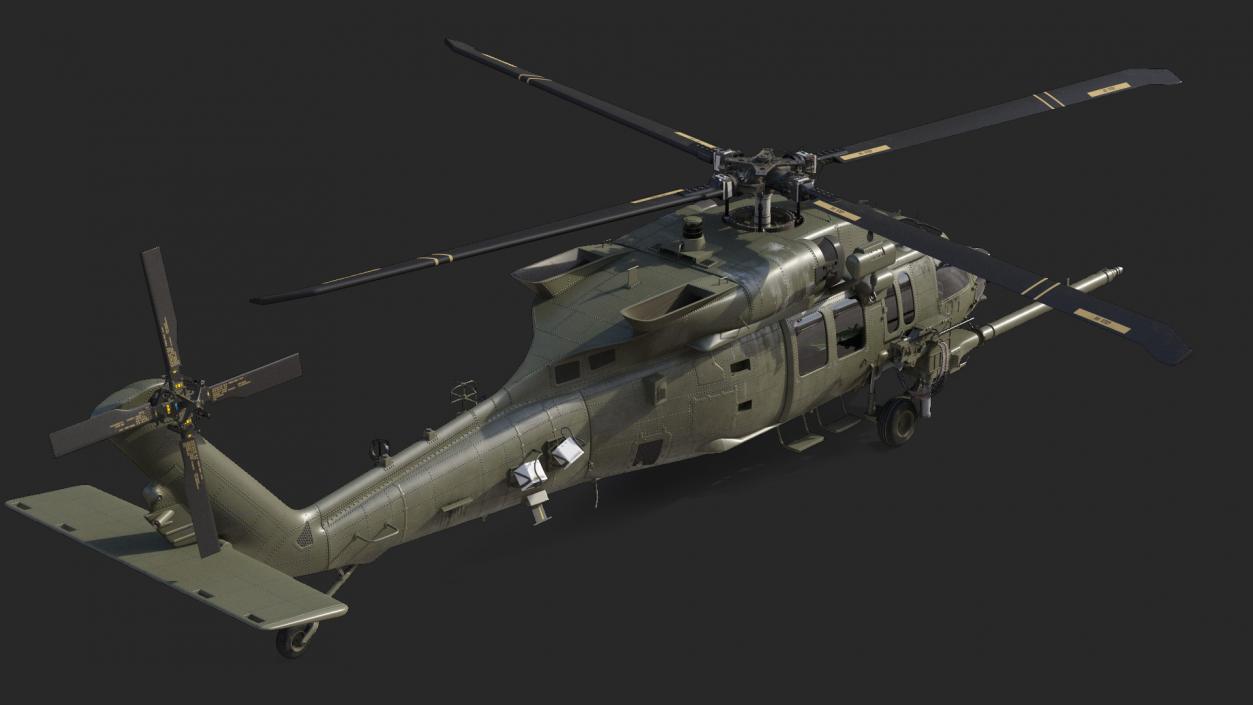 3D model Combat Rescue Helicopter Sikorsky HH60 Rigged