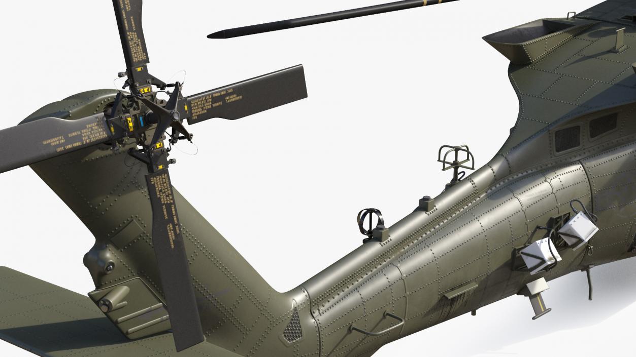 3D model Combat Rescue Helicopter Sikorsky HH60 Rigged