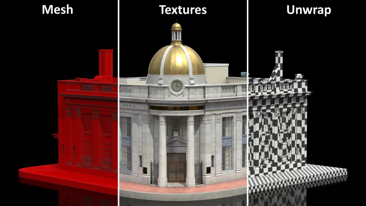 Farmers and Mechanics Bank Building in Georgetown 3D model