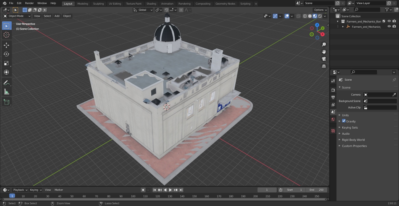 Farmers and Mechanics Bank Building in Georgetown 3D model