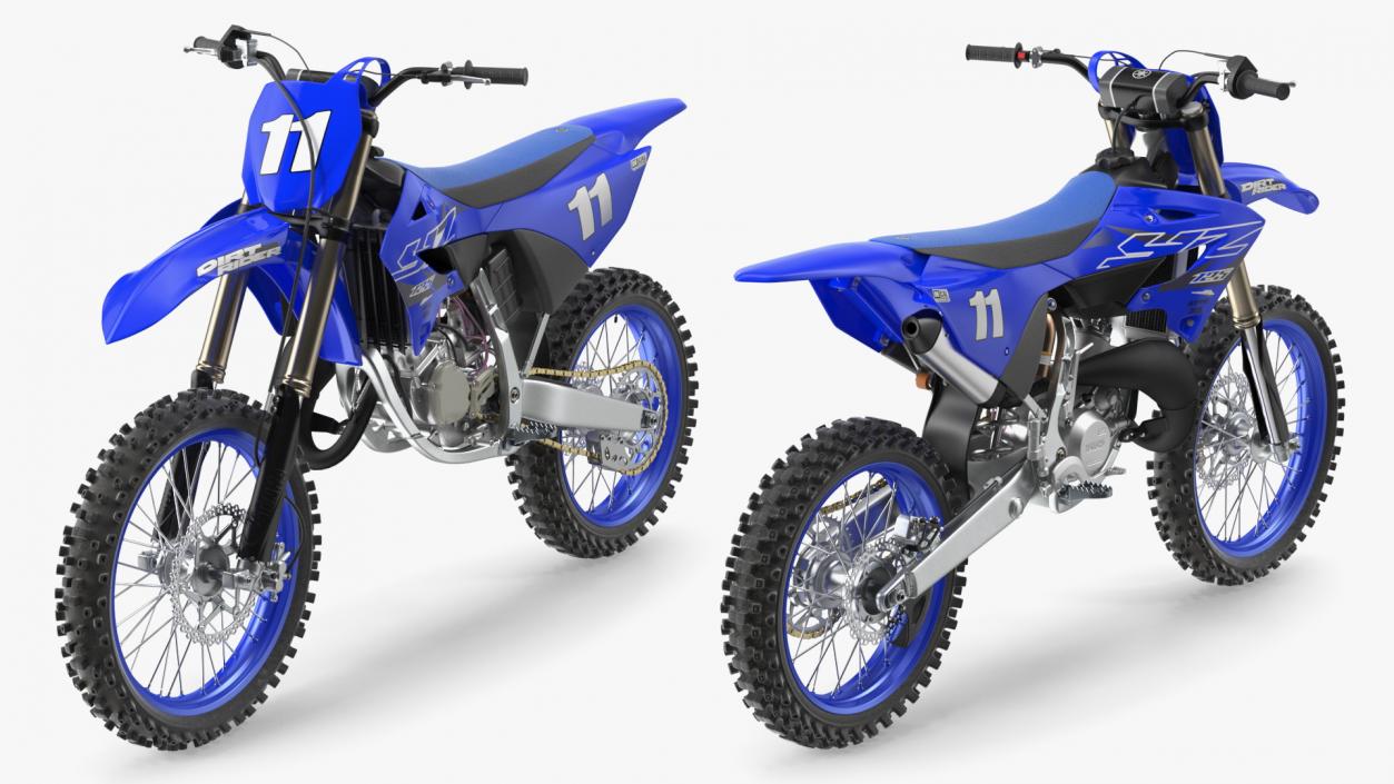 Motocross Motorcycle Rigged 3D