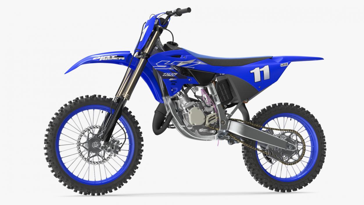 Motocross Motorcycle Rigged 3D