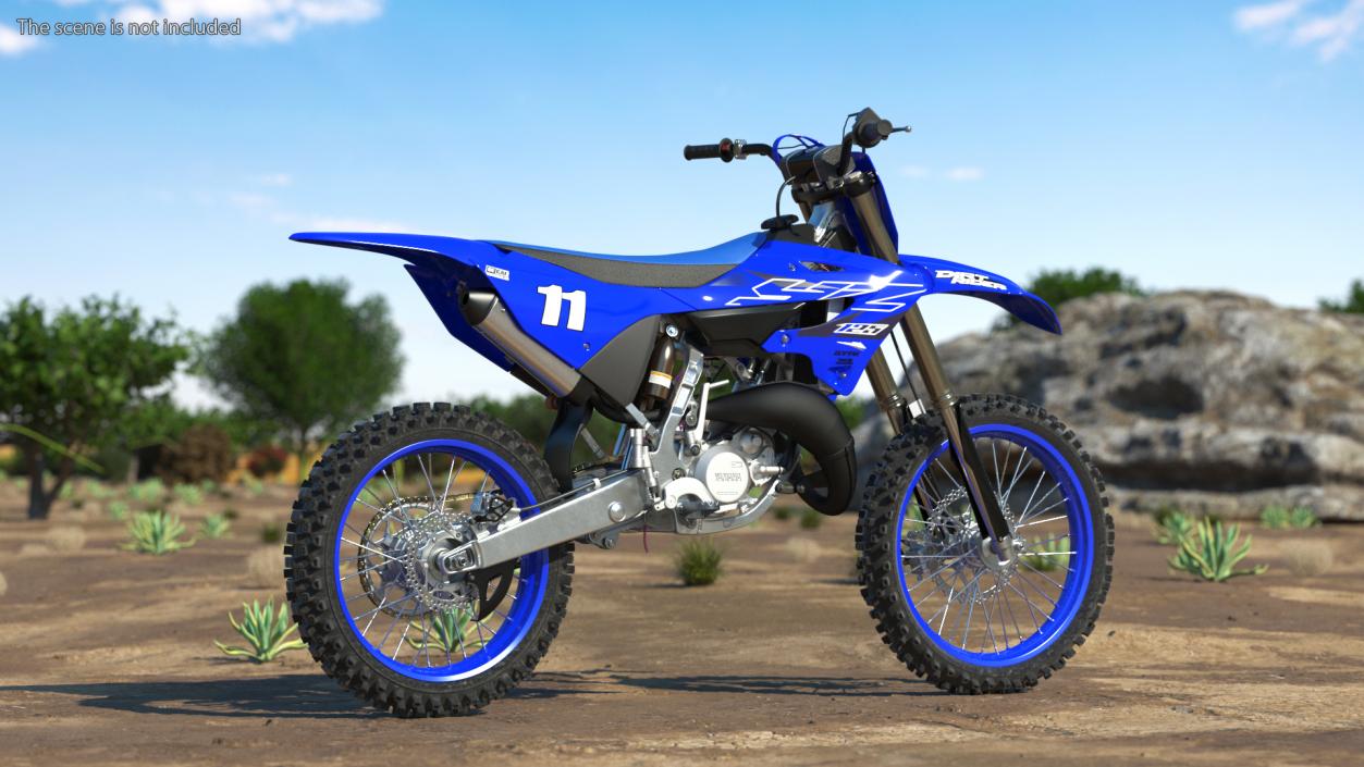 Motocross Motorcycle Rigged 3D