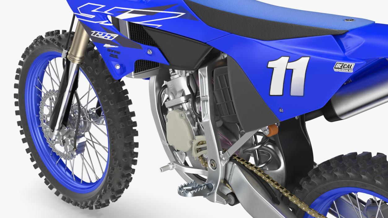 Motocross Motorcycle Rigged 3D