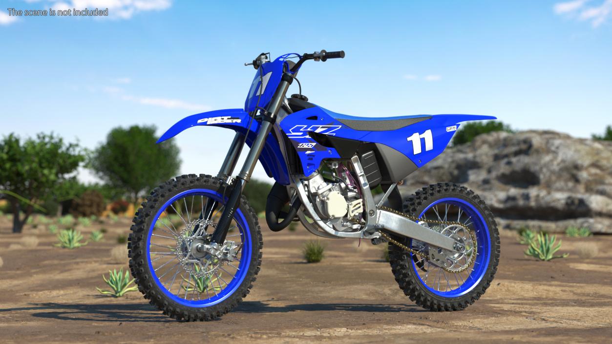 Motocross Motorcycle Rigged 3D