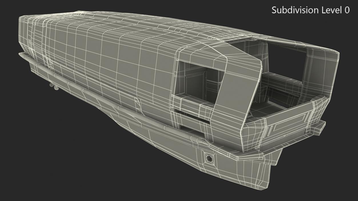 3D model Electric River Tram Simplified