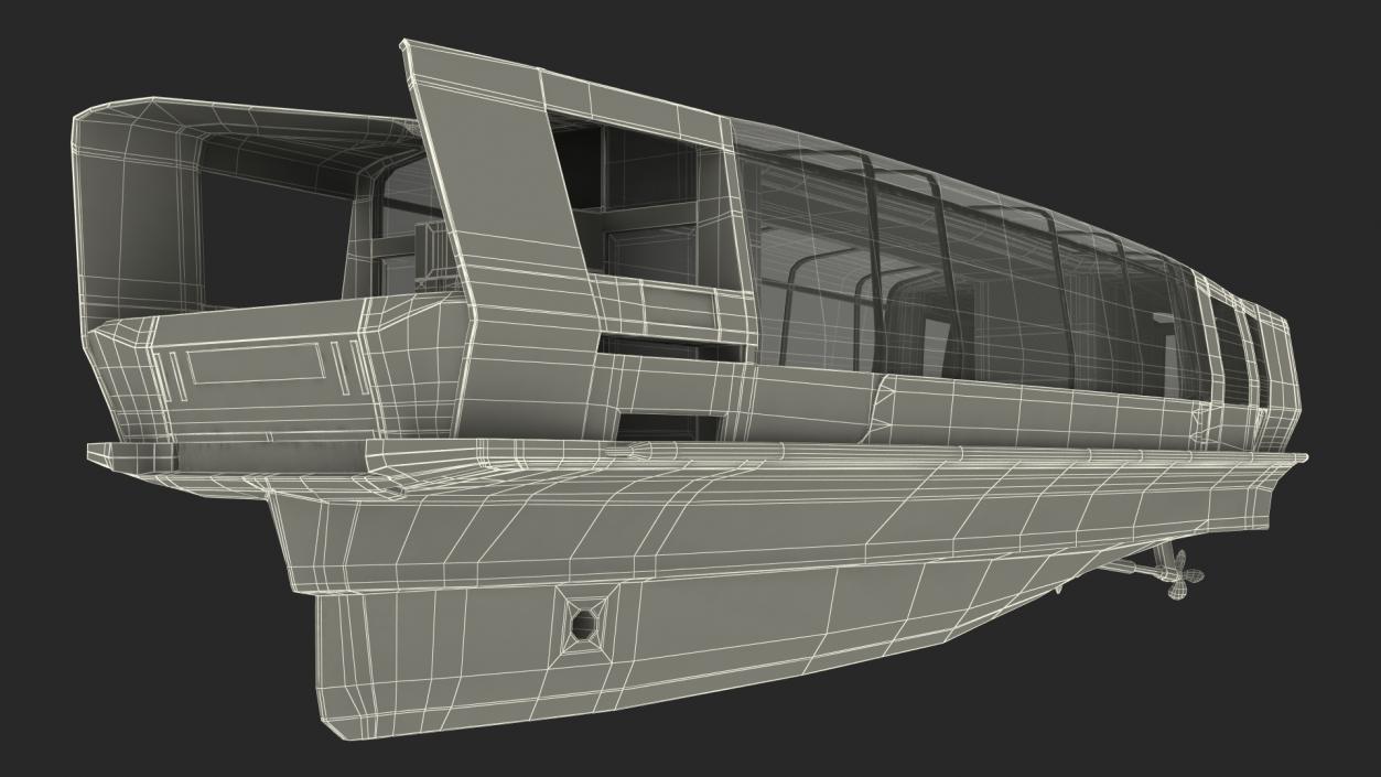 3D model Electric River Tram Simplified