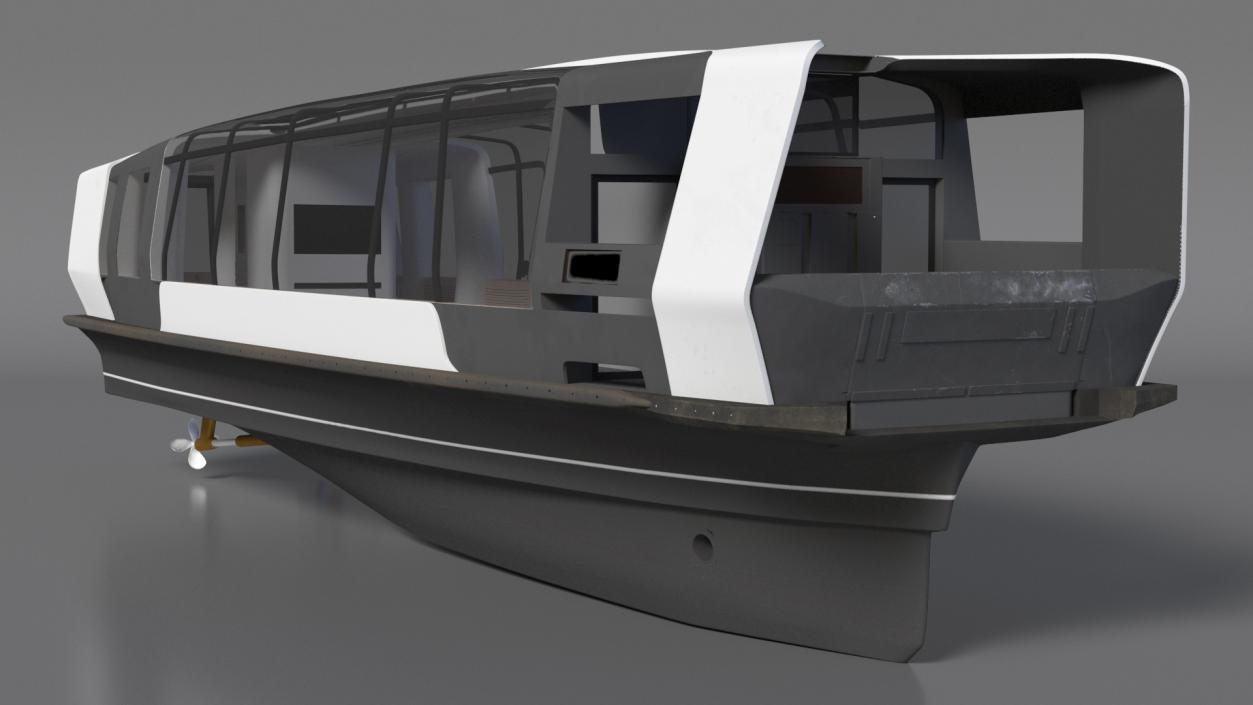 3D model Electric River Tram Simplified