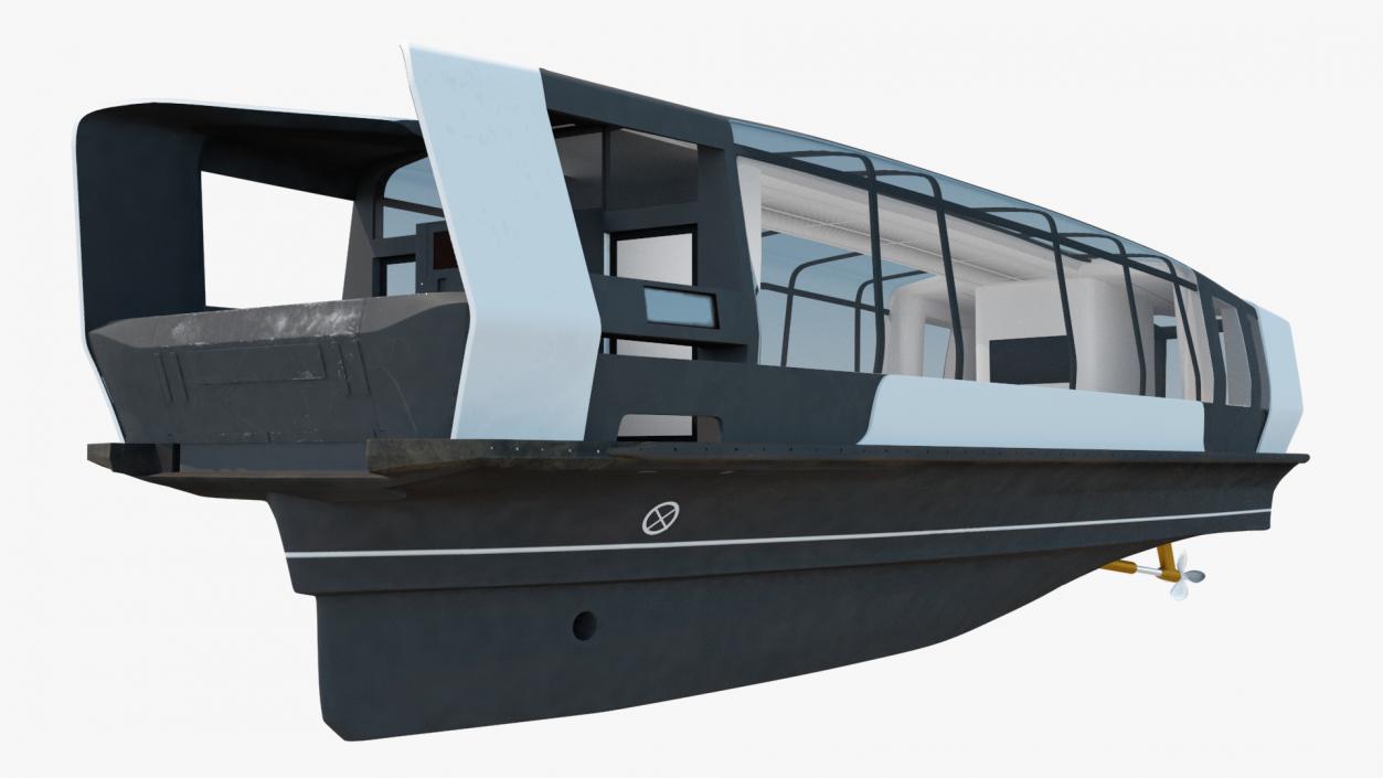 3D model Electric River Tram Simplified