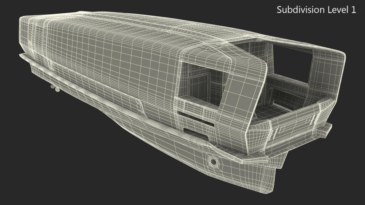 3D model Electric River Tram Simplified