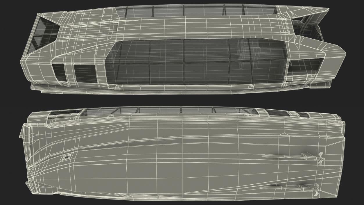 3D model Electric River Tram Simplified