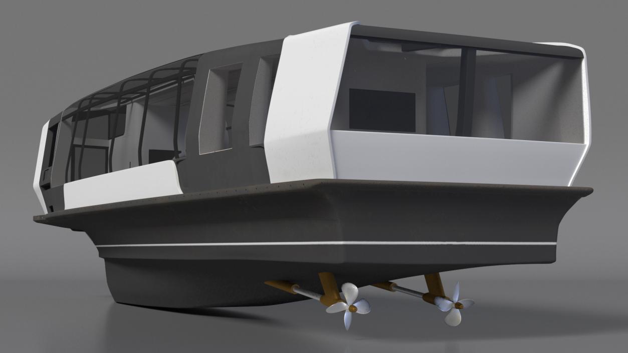 3D model Electric River Tram Simplified