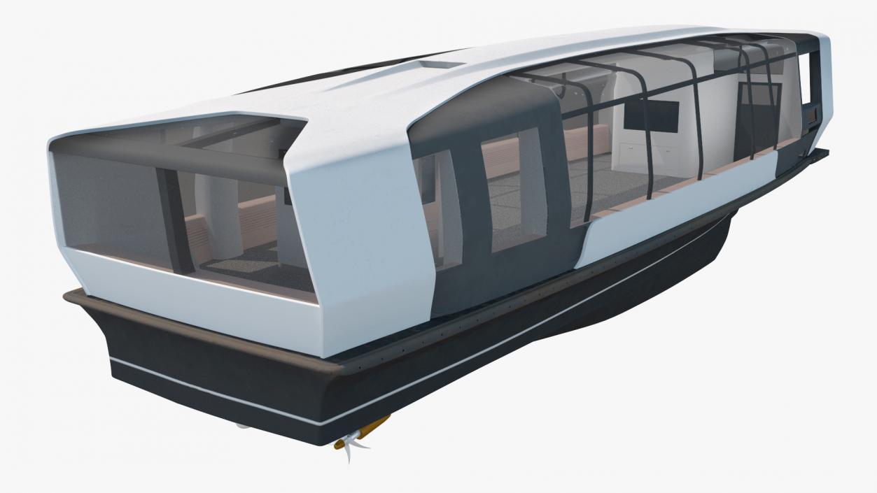 3D model Electric River Tram Simplified