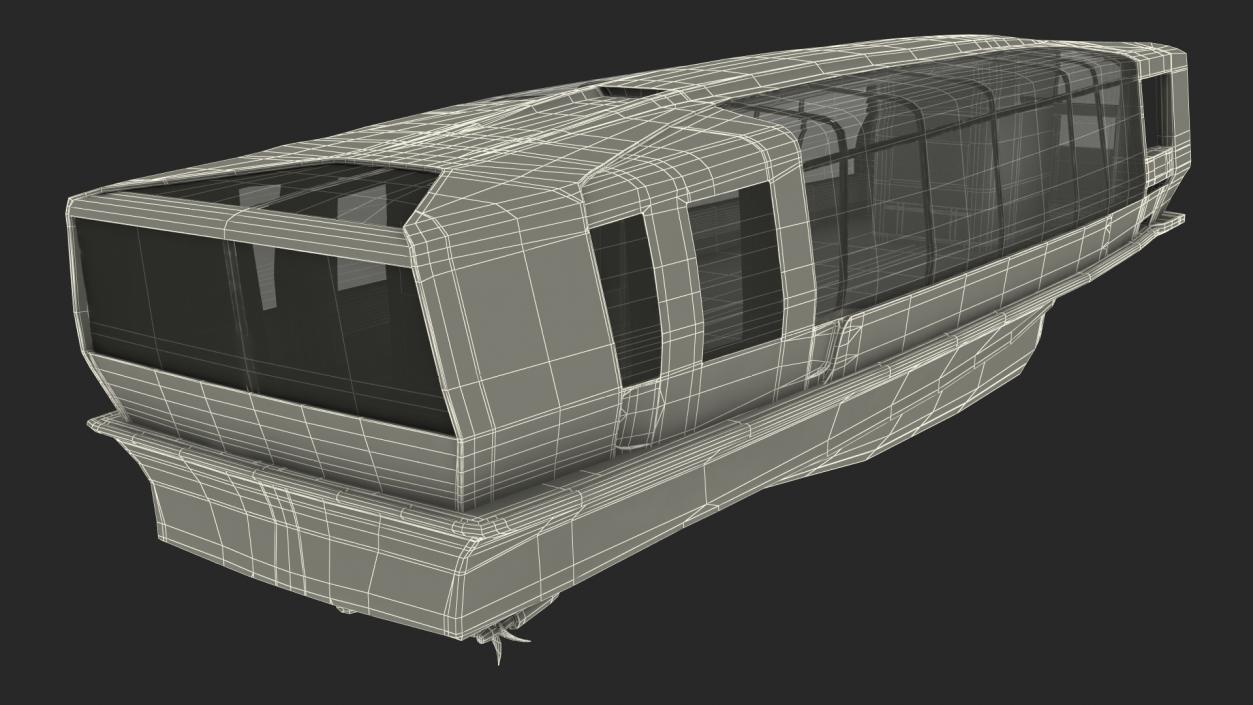 3D model Electric River Tram Simplified