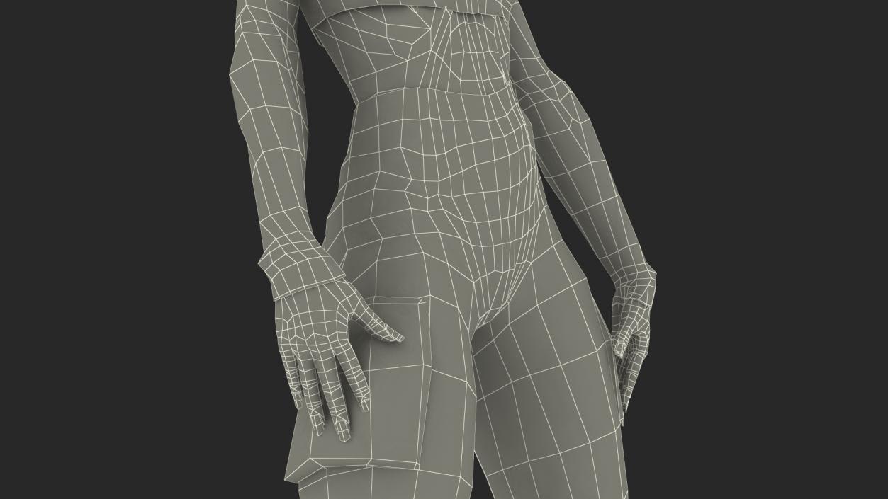 3D model Woman in Casual Clothes Rigged