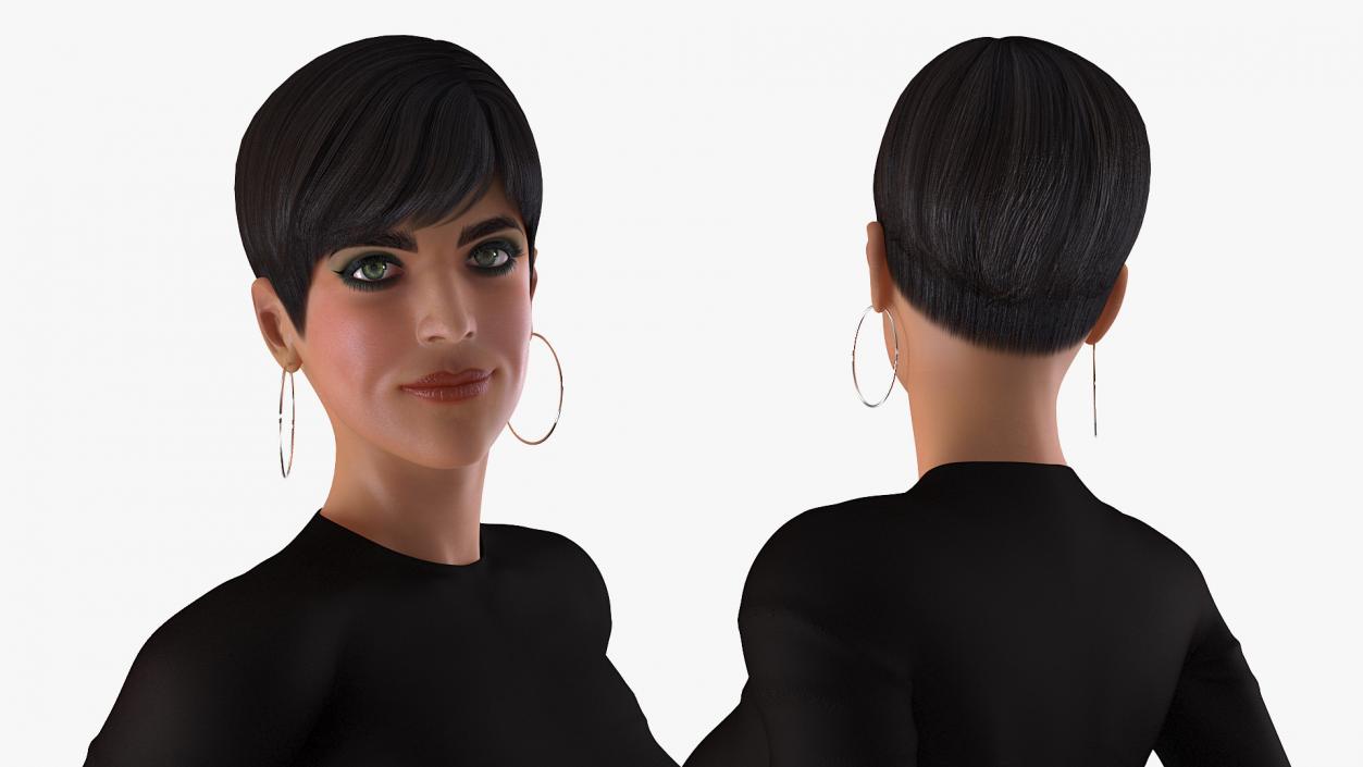 3D model Woman in Casual Clothes Rigged