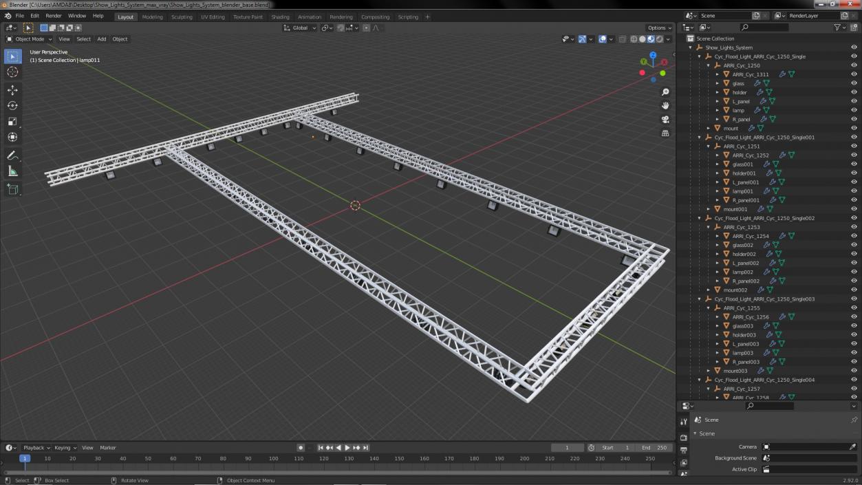 3D Show Lights System model