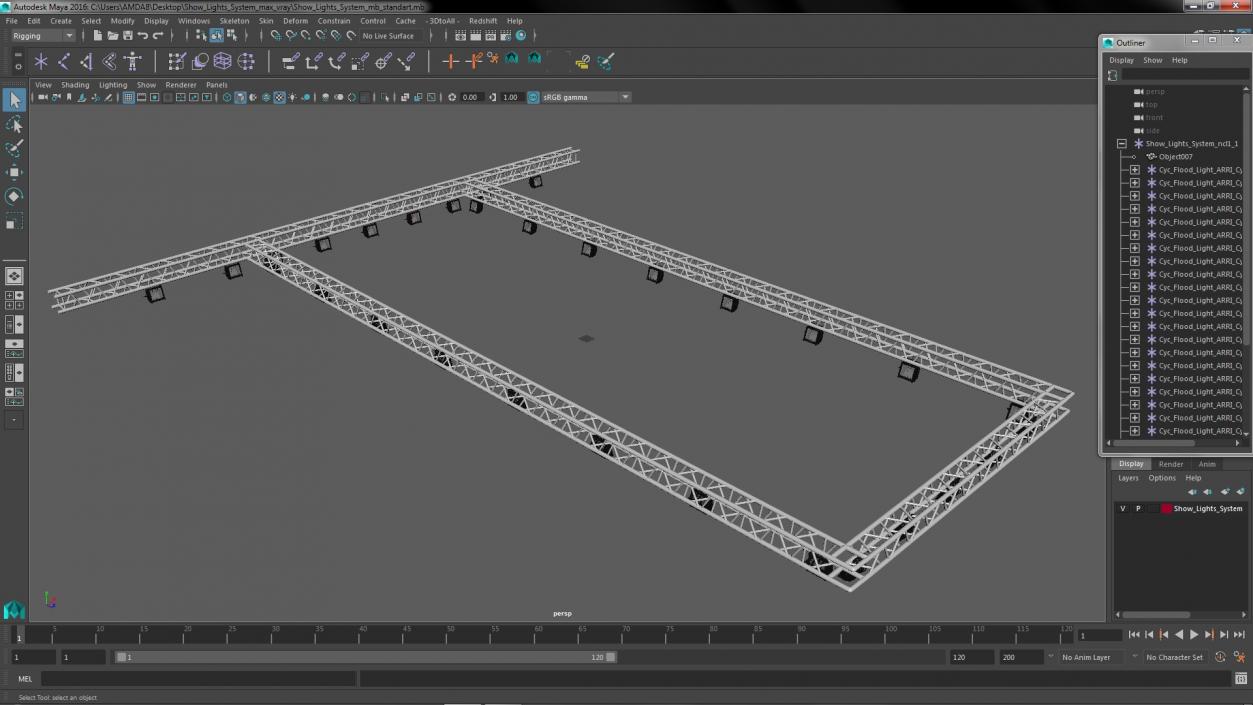 3D Show Lights System model