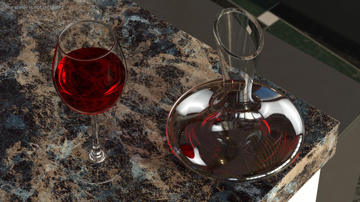 Glass Wine Decanter 3D model