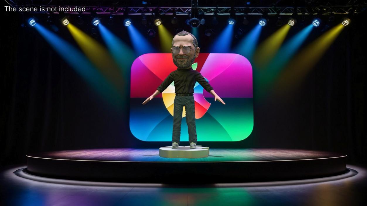 Tabletop Steve Jobs Figure for 3D Print 3D model