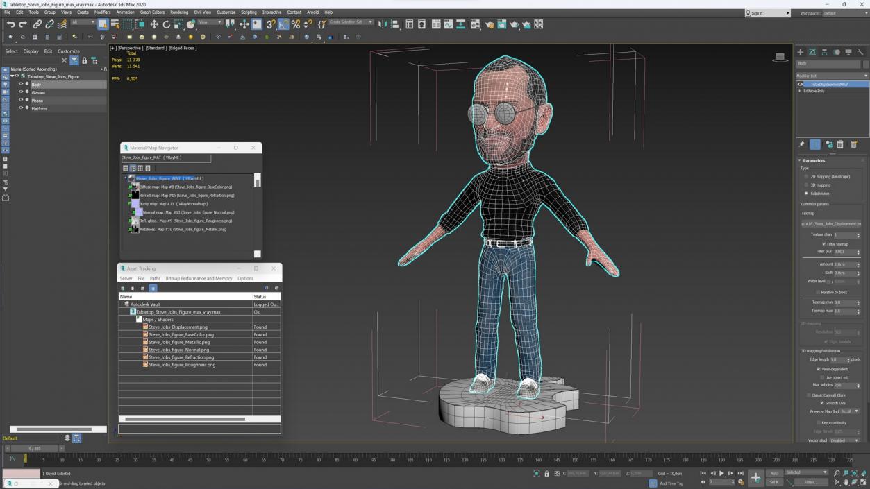 Tabletop Steve Jobs Figure for 3D Print 3D model