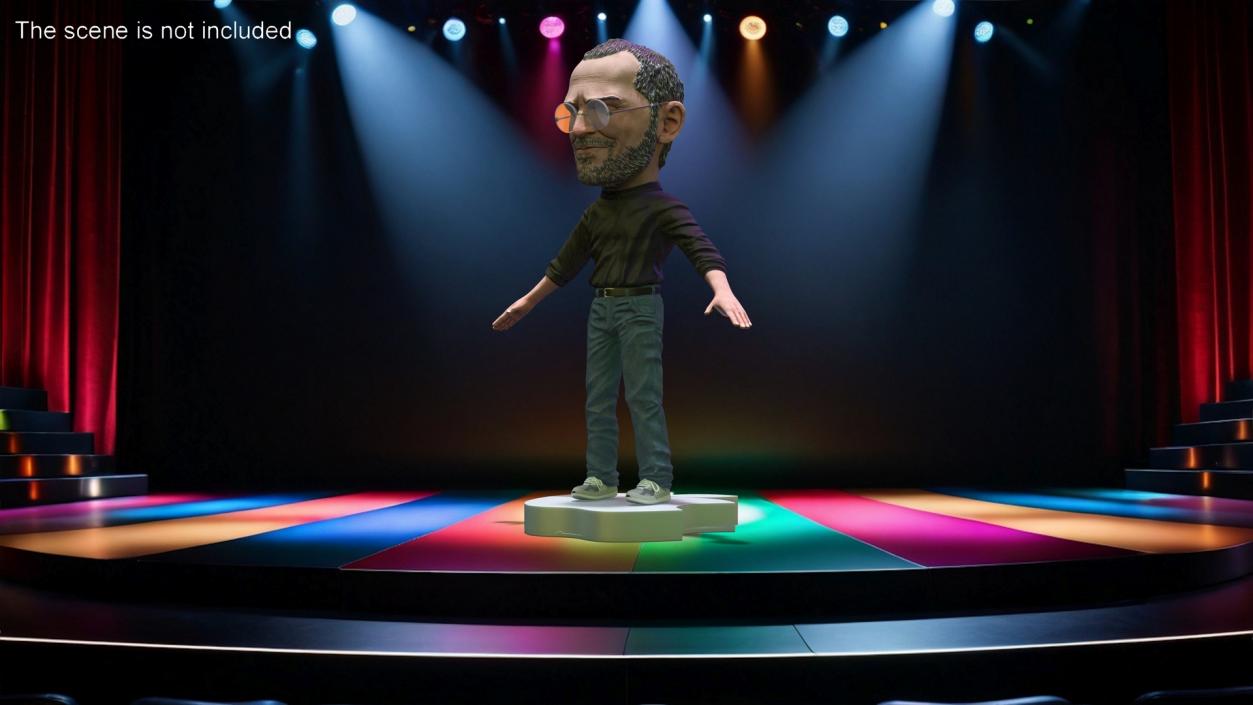 Tabletop Steve Jobs Figure for 3D Print 3D model