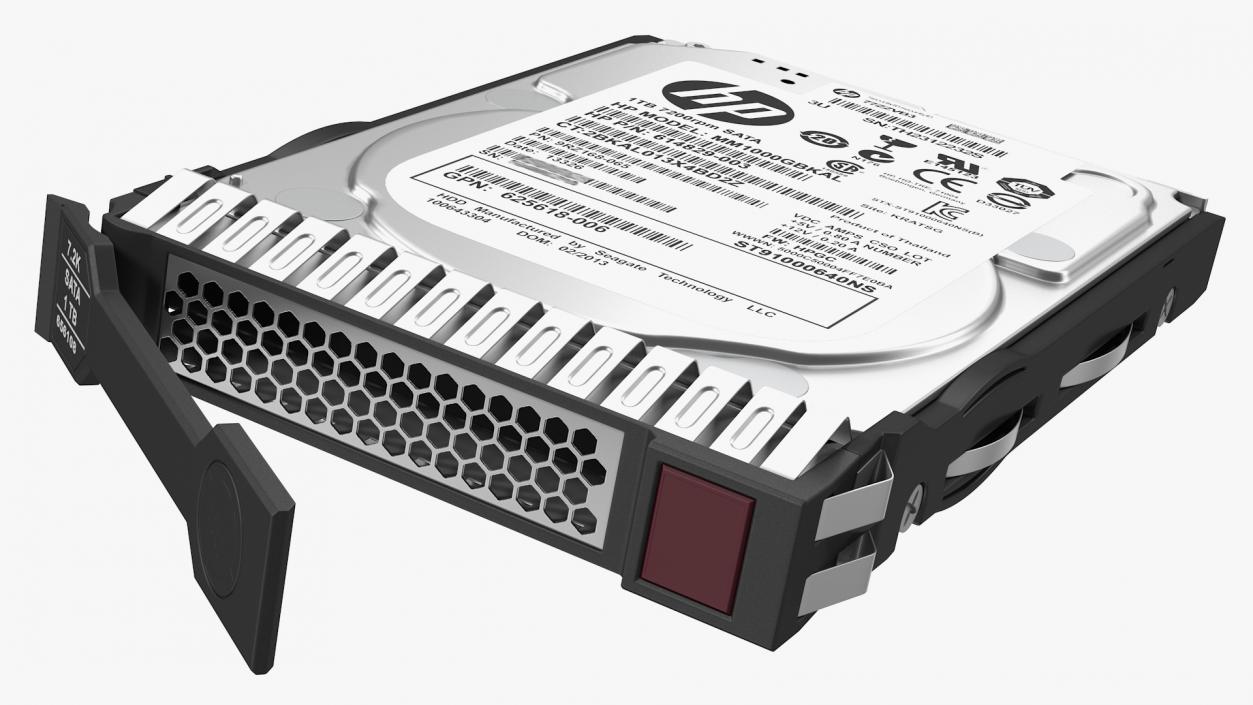 3D HP MM1000GBKAL HDD model