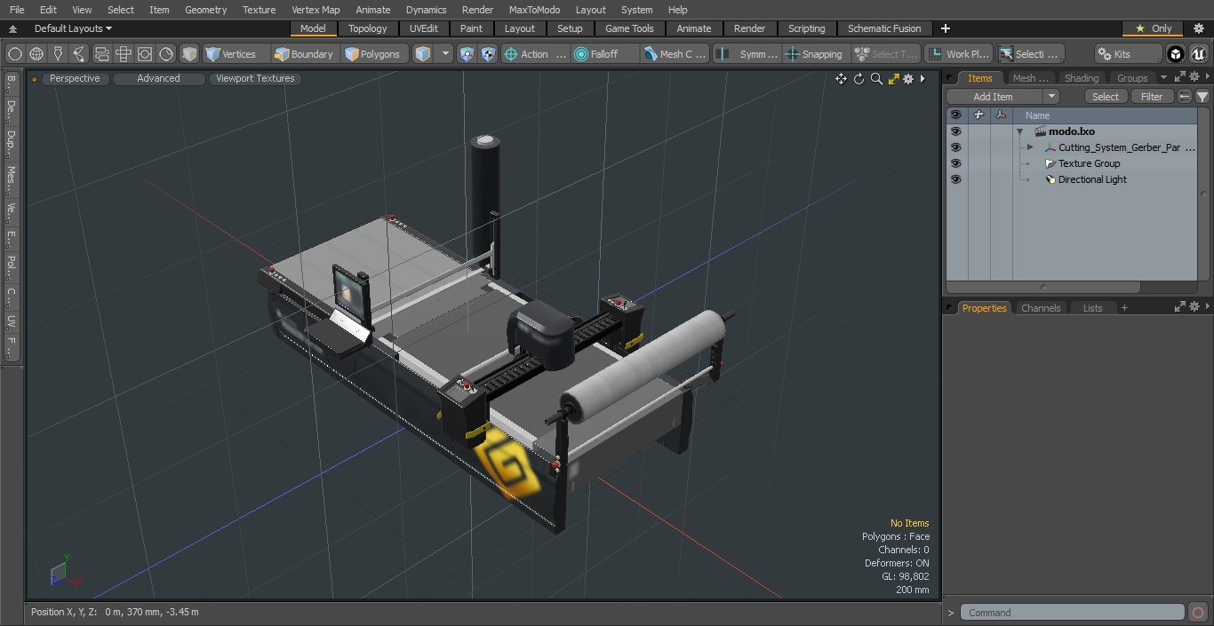 Cutting System Gerber Paragon VX 3D