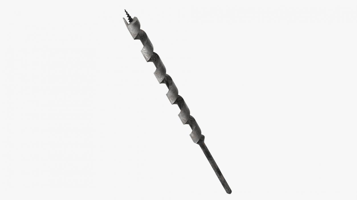 Auger Wood Drill Bit Old 3D model