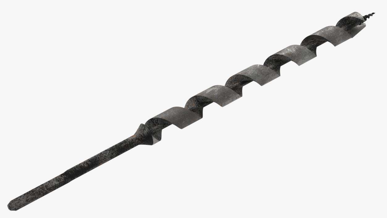 Auger Wood Drill Bit Old 3D model