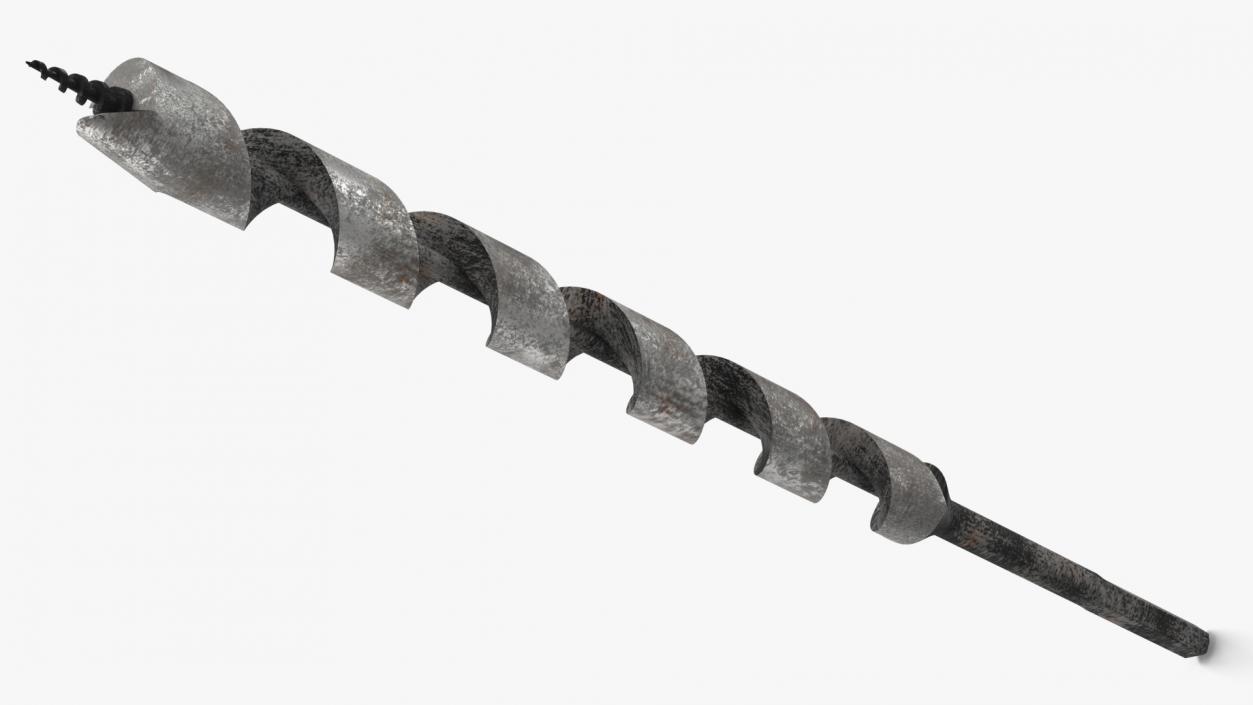 Auger Wood Drill Bit Old 3D model