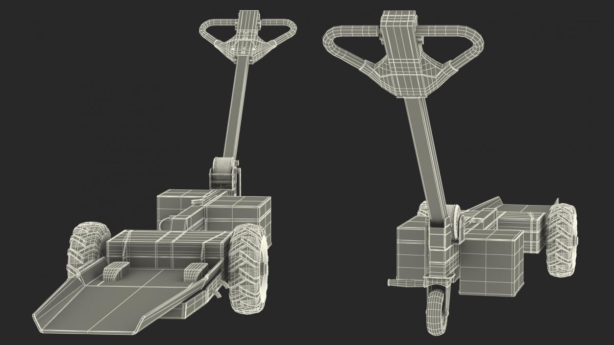 Tow Tug with Light Aircraft 3D