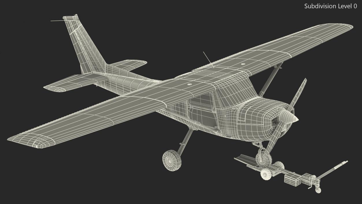 Tow Tug with Light Aircraft 3D