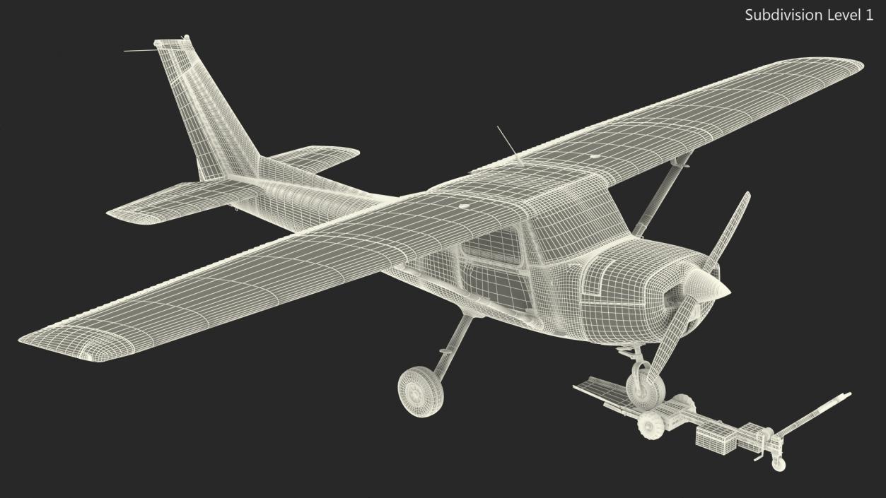 Tow Tug with Light Aircraft 3D