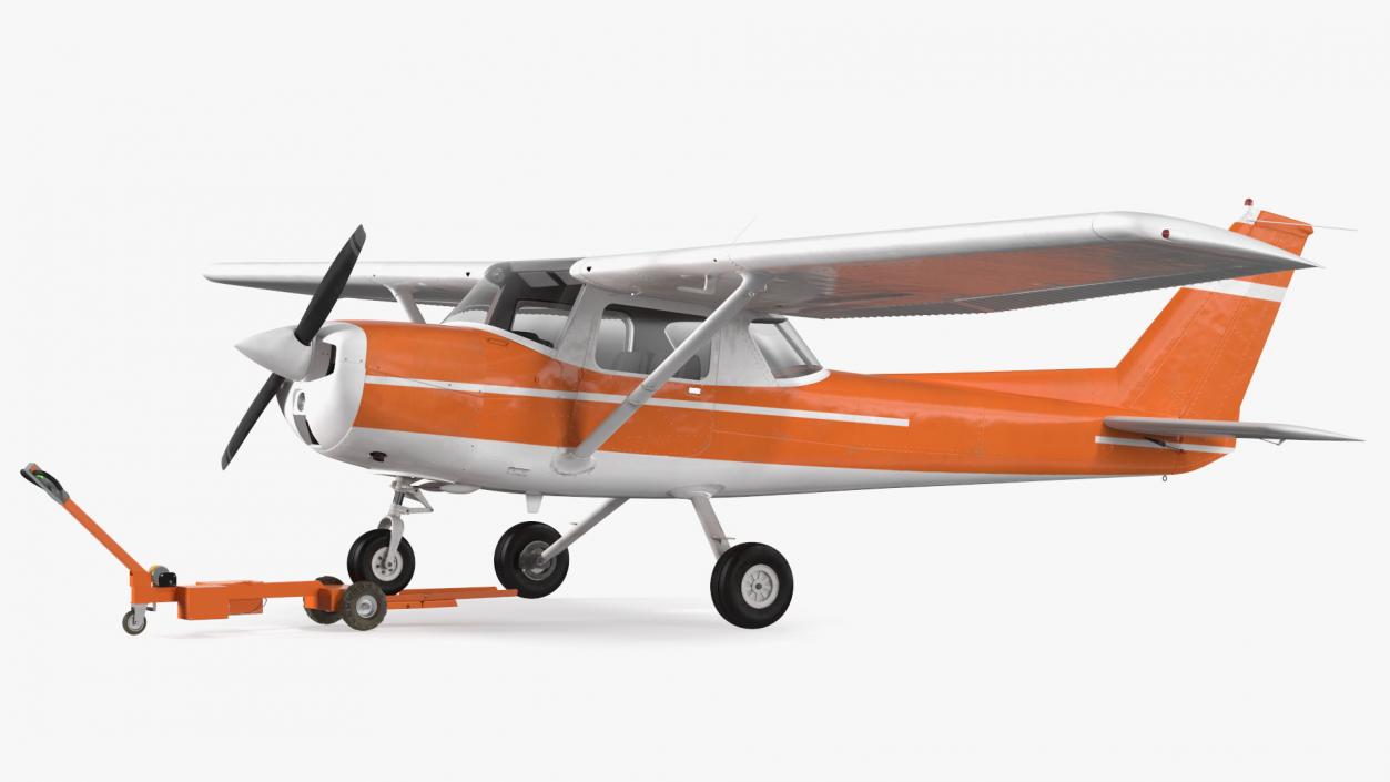 Tow Tug with Light Aircraft 3D