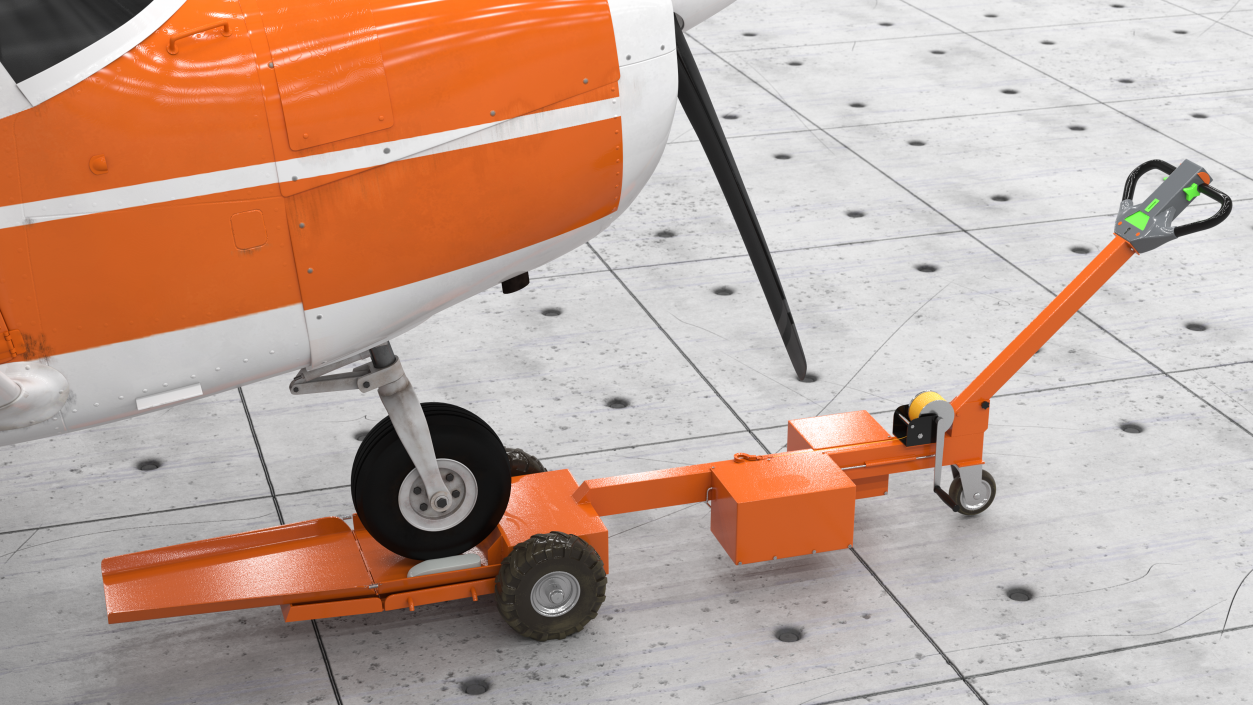 Tow Tug with Light Aircraft 3D