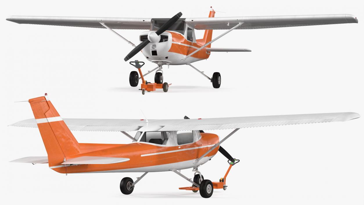 Tow Tug with Light Aircraft 3D