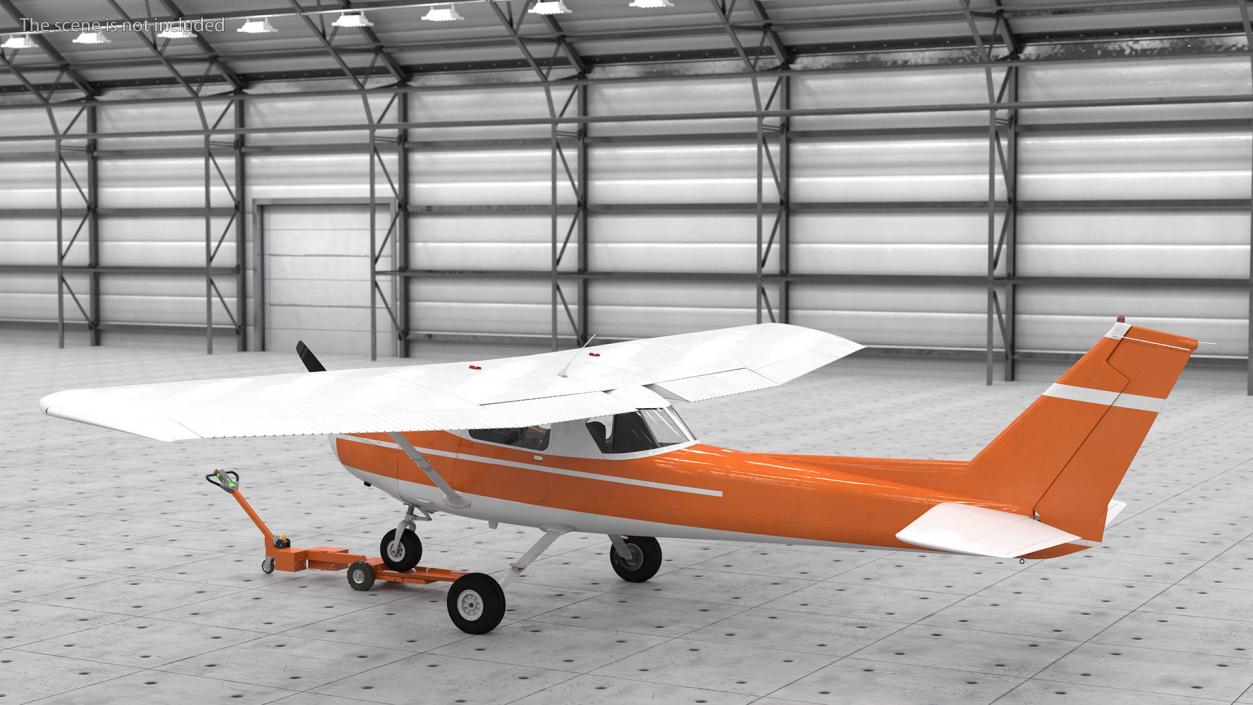 Tow Tug with Light Aircraft 3D