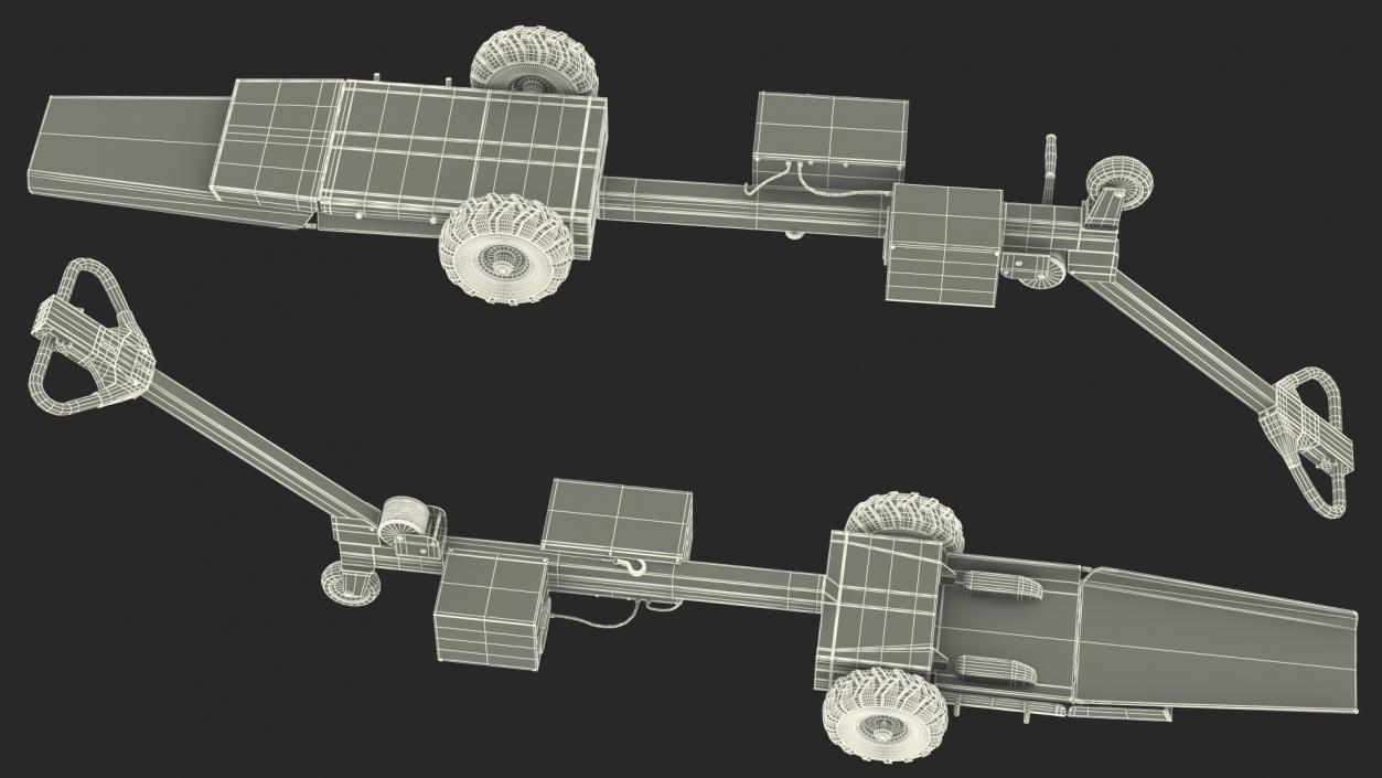 Tow Tug with Light Aircraft 3D