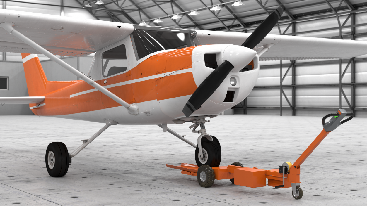 Tow Tug with Light Aircraft 3D