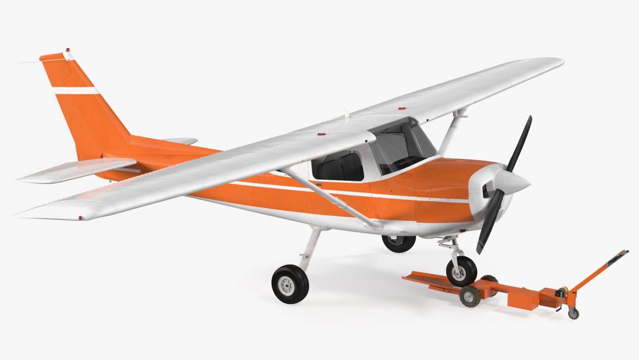 Tow Tug with Light Aircraft 3D