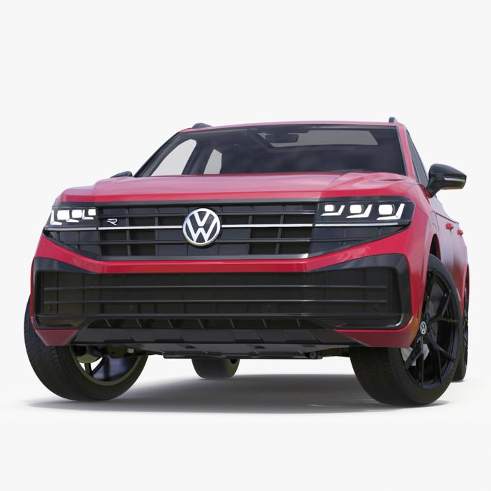 Volkswagen Touareg 2024 Red Lights On Rigged 3D model