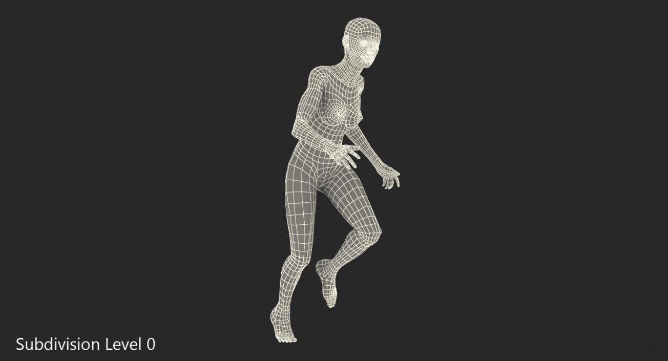 Running Woman Muscular System Anatomy 3D