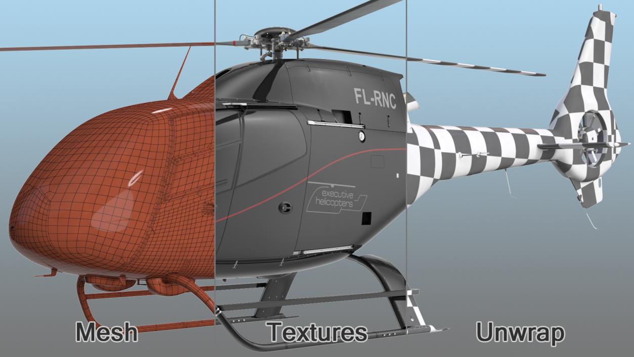 3D model Eurocopter EC120 Colibri Simple Interior