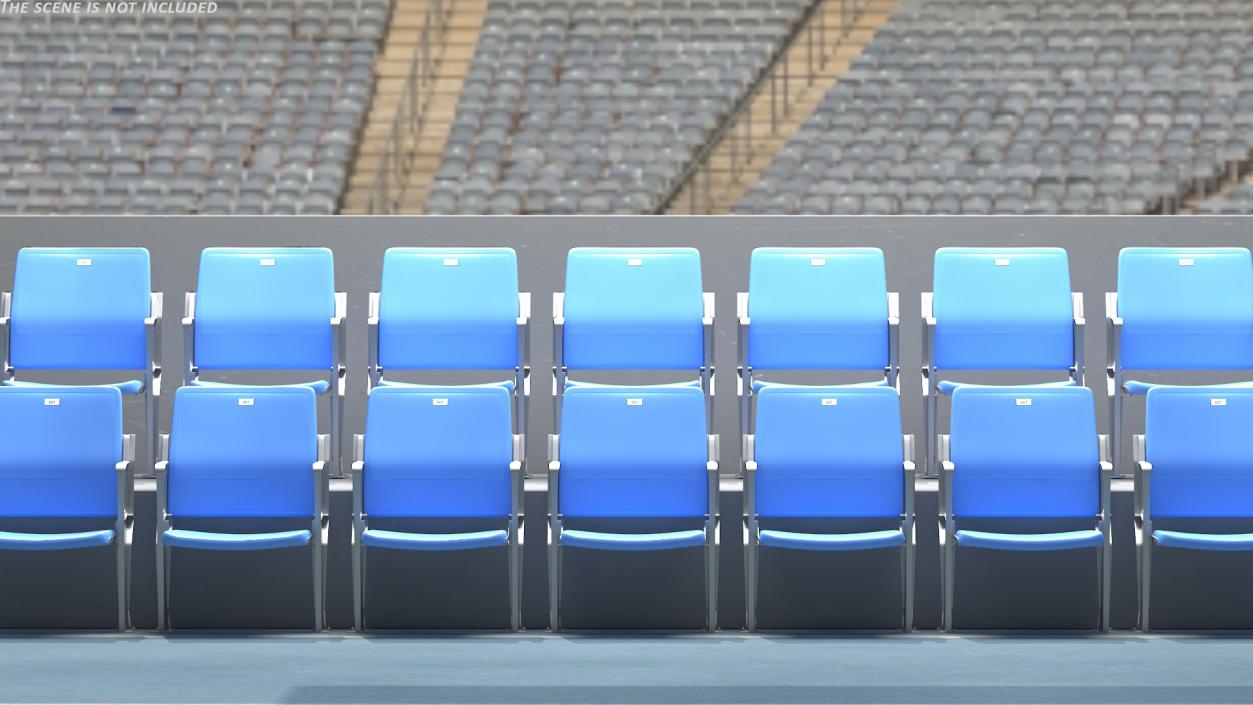 Plastic Stadium Seats Collection 3D